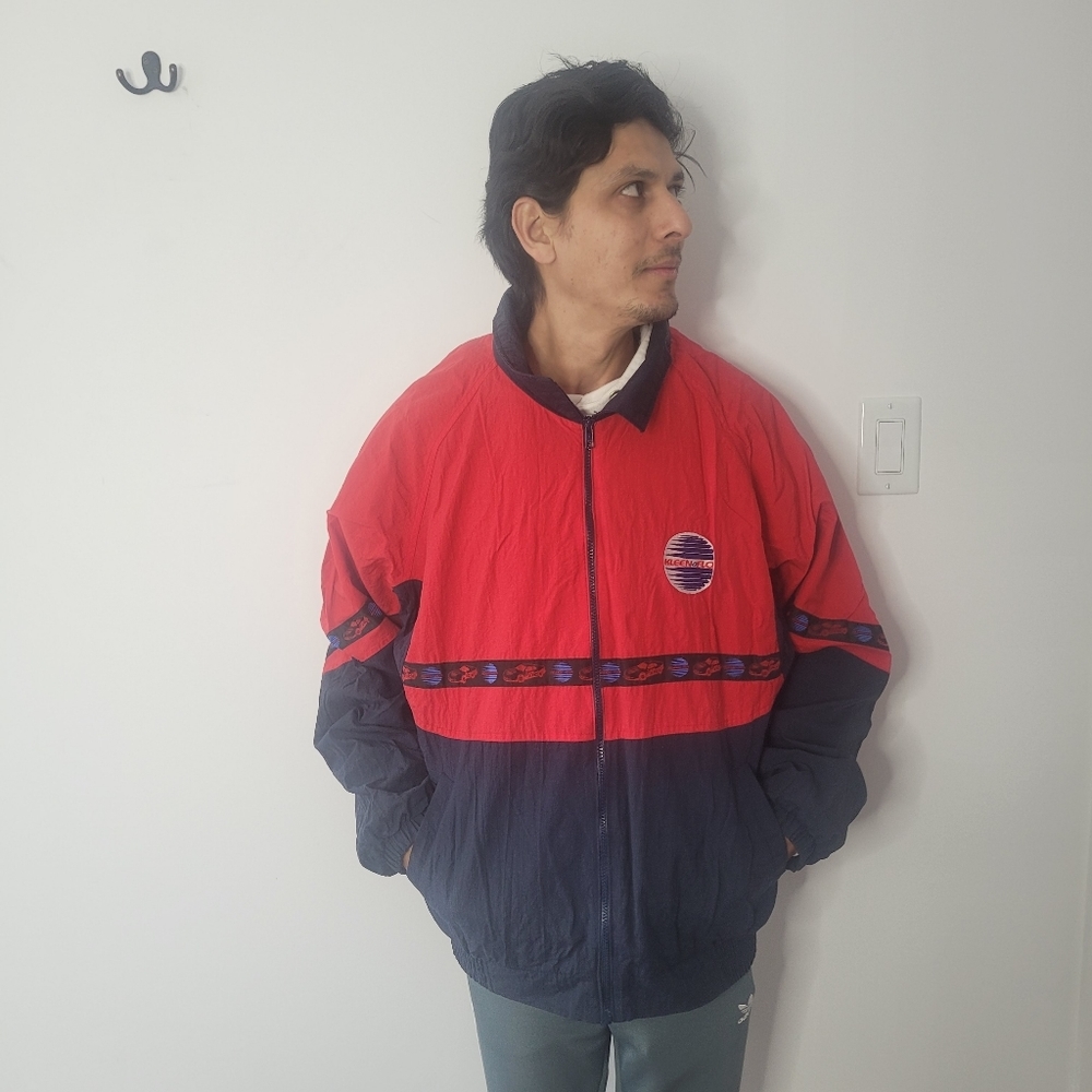 Vintage Kleen Flo red and blue colourblock jacket - Picture 16 of 16